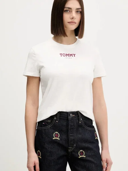 Tommy Jeans tricou din alb