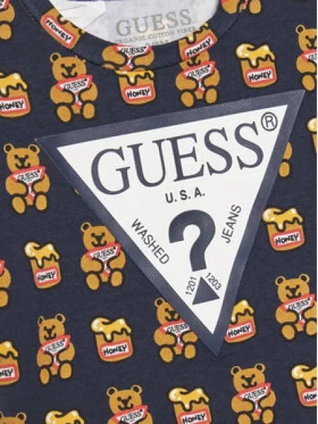 Guess Marškinėliai Regular Fit juoda