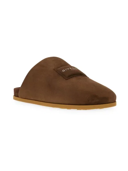 Klapki mules Givenchy skórzane brązowe