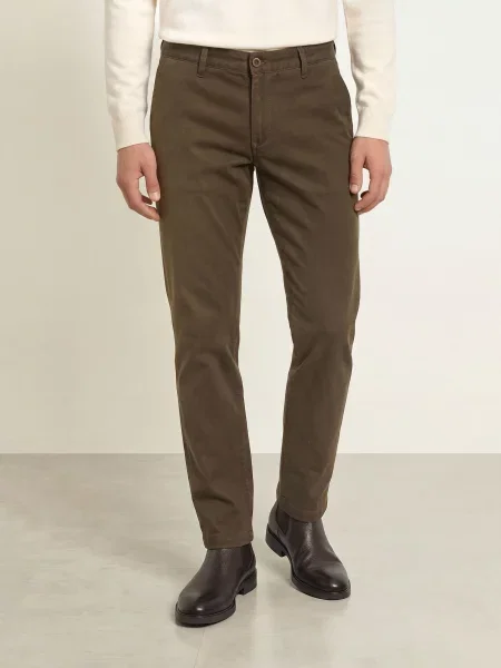 Alberto Chino Kalhoty Lou Regular Fit hnědá