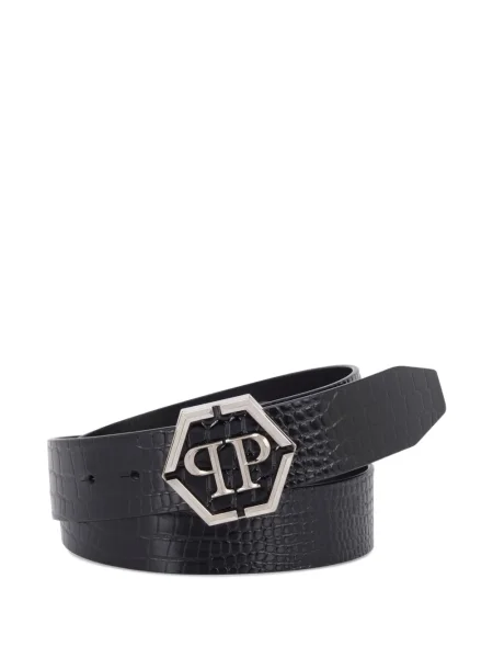 Curea Philipp Plein din piele negru