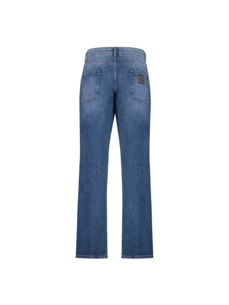 Jeansy straight leg Dolce And Gabbana niebieskie