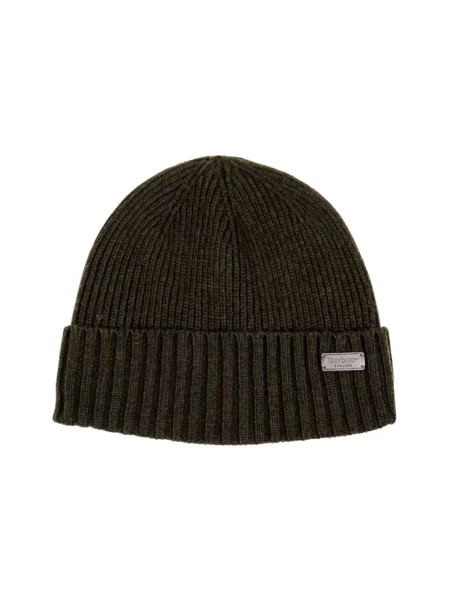 Czapka beanie z naszywką z logo Barbour zielona