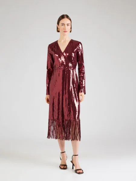 YAS Rochie de seară YASTIO vin roșu