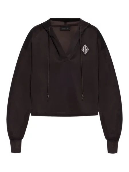Bluza z kapturem Lacoste brązowa