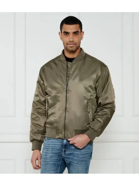 Calvin Klein Jeans De satin geacă bomber HERO kaki