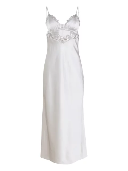 Rochie maxi Fleur Du Mal cu broderie de costum gri
