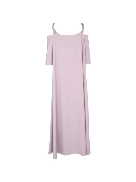 Rochie midi Loodyana cu broderie violet