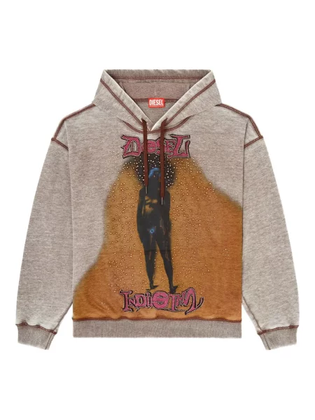 Суичър с качулка Diesel с шипове