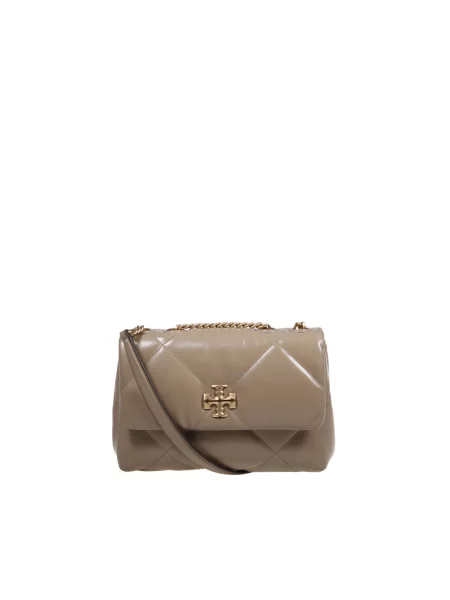 Torebka crossbody Tory Burch skórzana biznesowa beżowa
