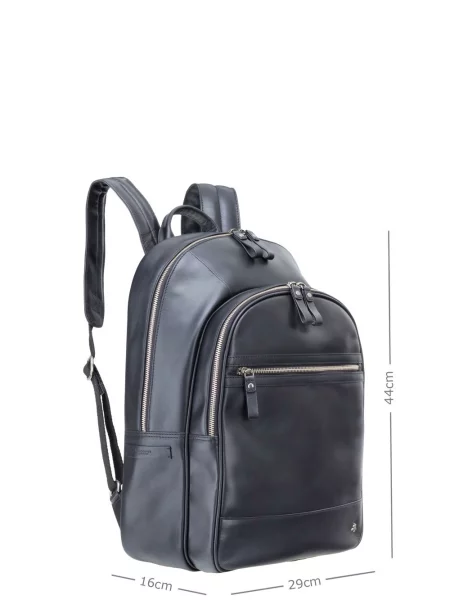 Кожаный повседневный рюкзак Visconti черный