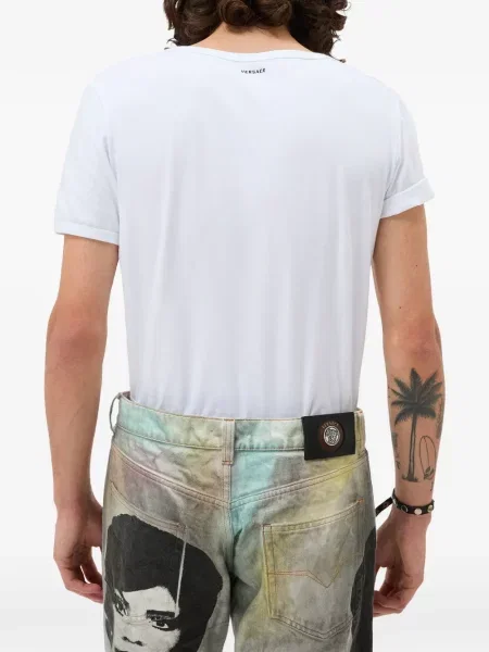 Tricou Versace din jerseu alb