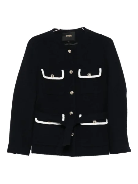 Geacă Maje din tweed albastru