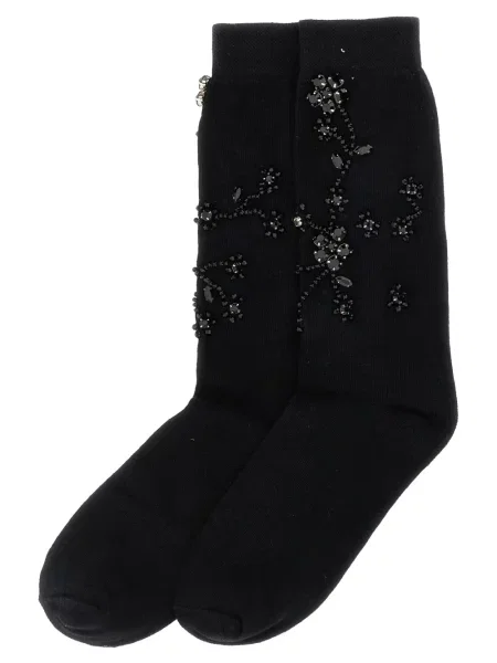 Șosete P.a.r.o.s.h. cu model floral negru