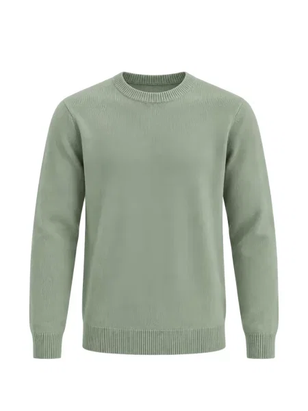 Sweter Alpha Studio z okrągłym dekoltem zielony