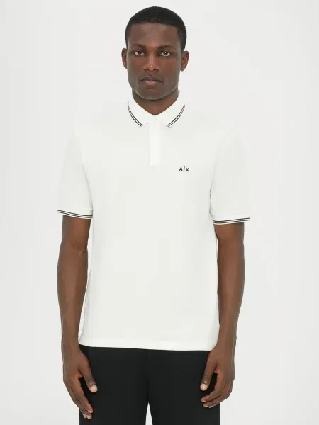 ARMANI EXCHANGE Tricou negru alb