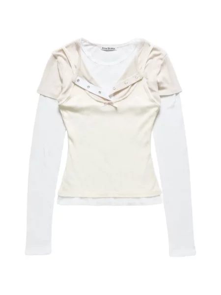 Tricou Acne Studios cu funde alb