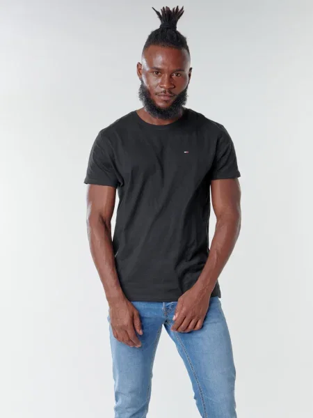 Džerzej tričko Tommy Jeans čierna