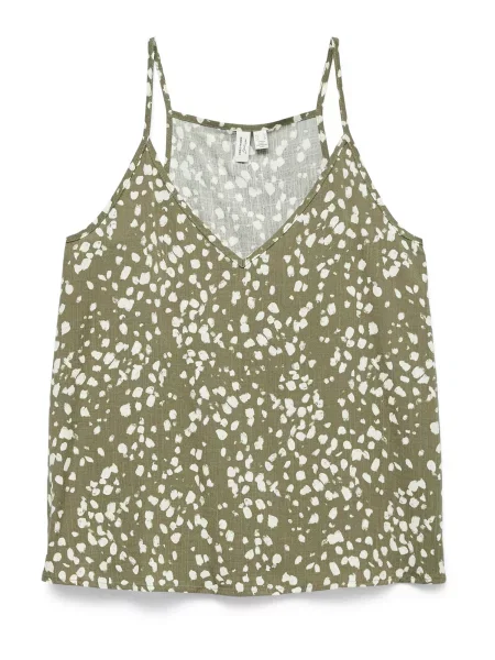 VERO MODA Top VMKORA oliv alb