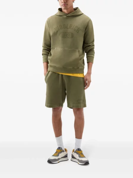 Hanorac cu glugă Woolrich cu imagine verde