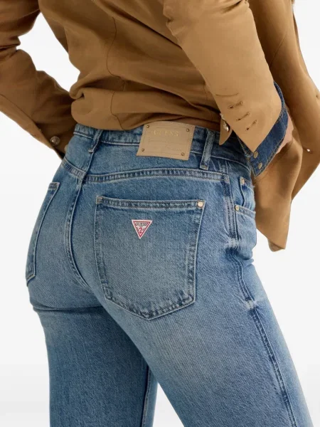 Blugi Guess cu talie joasă albastru