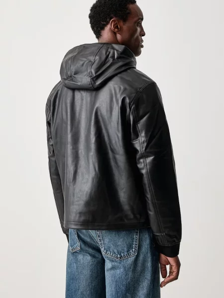 Calvin Klein Jeans kurtka z imitacji skóry czarna