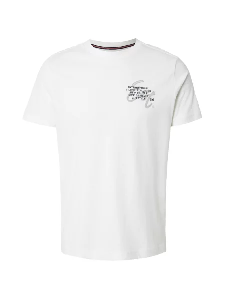 LERROS Tricou Serafino oliv alb