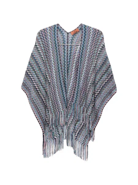 Geacă Missoni cu franjuri albastru
