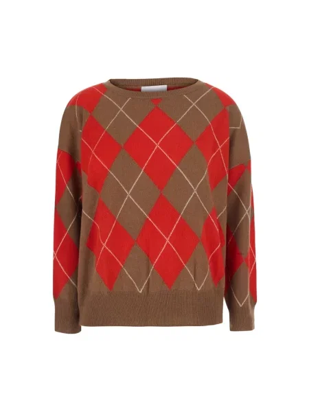 Sweter Solocascmir z wzorem argyle