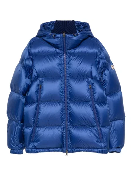Яке Moncler с качулка синьо