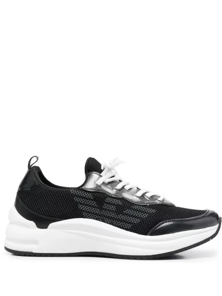 Sneakerși Emporio Armani transparente negru