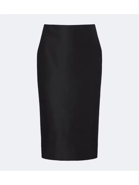 Fustă tip creion Gucci de mătase negru