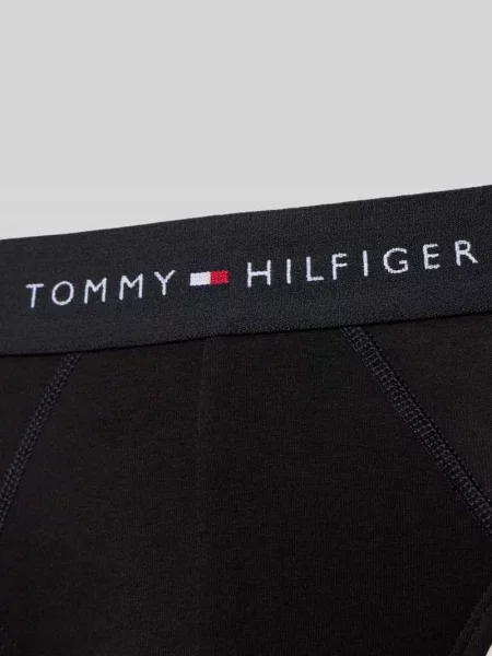 Figi z mieszanki bawełny w zestawie 3 szt. Tommy Hilfiger czarne