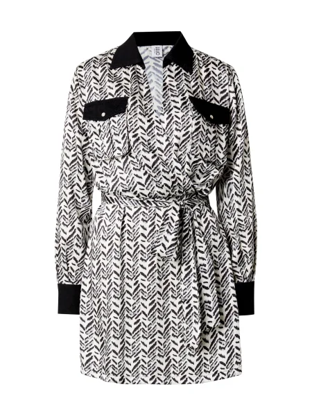 Liu Jo Obleka črna / off-bela bela