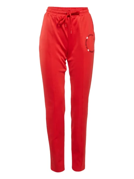 Pantaloni Love Moschino cu imagine din jerseu roșu