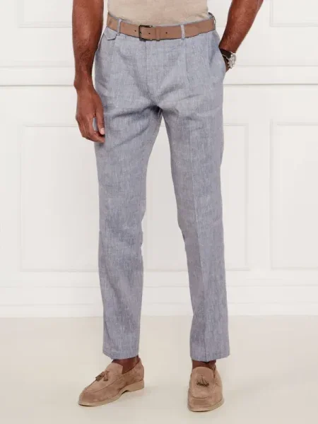 Windsor De in pantaloni chino Silvi | Shaped fit cu adaos de lână albastru