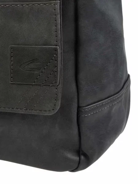 Torba listonoszka z imitacji skóry Camel Active czarna