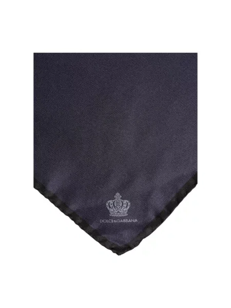 Jedwabna szal Dolce And Gabbana z logo niebieska