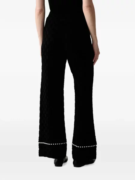Pantaloni Karl Lagerfeld cu perle negru