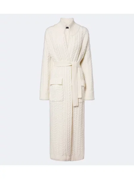 Lung cardigan Arch4 din cașmir streetstyle alb