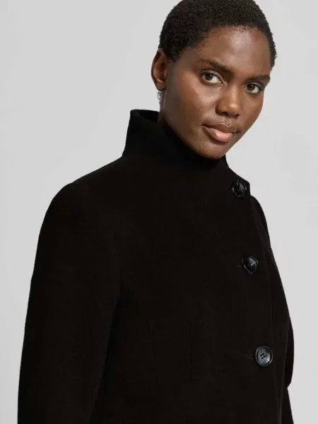 Płaszcz o kroju regular fit ze stójką model NADA' Milo Coats czarny