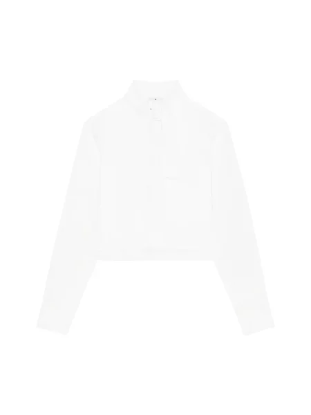 Koszula Courreges na sprzączkę popelinowa biała