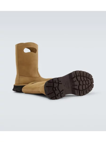 Botine Loewe din piele de căprioară bej