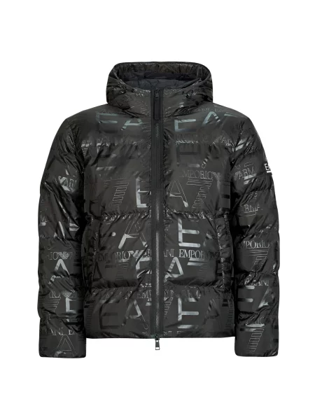 Puhovka Emporio Armani Ea7 s kapuco črna