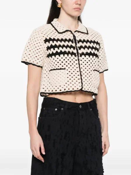 Szydełkować koszula N°21 w paski