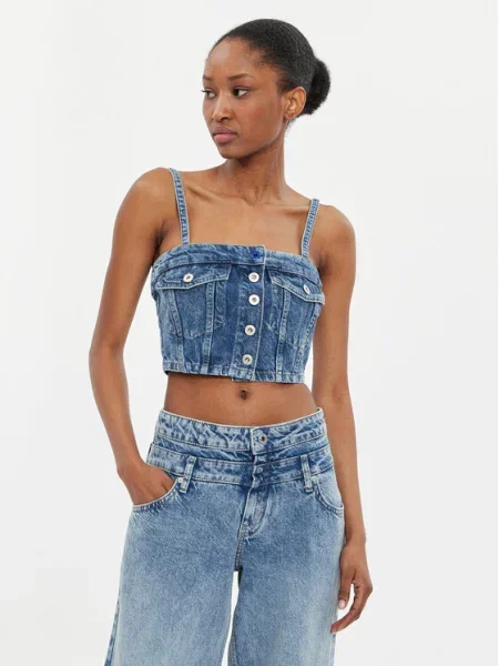 Top Karl Lagerfeld Jeans albastru