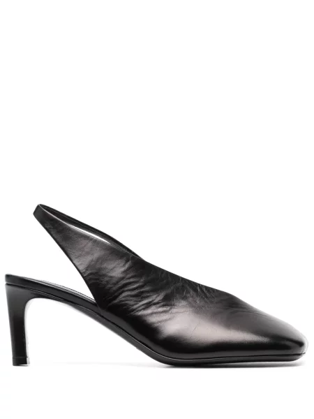 Pantofi cu toc Jil Sander din piele negru