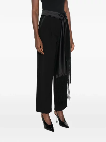 Pantaloni Imperial cu franjuri negru