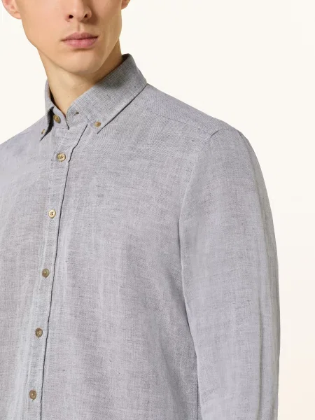 Strokesman's Košile Regular Fit S Lnem olivová