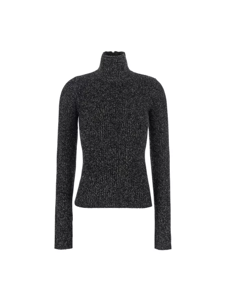 Golf sweter z golfem Max Mara wełniany czarny